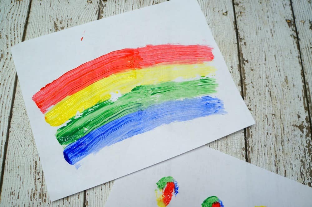 Rainbow Sponge Paint - Creative Ramblings